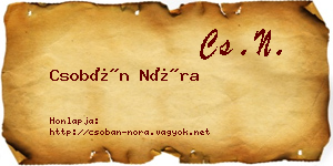 Csobán Nóra névjegykártya